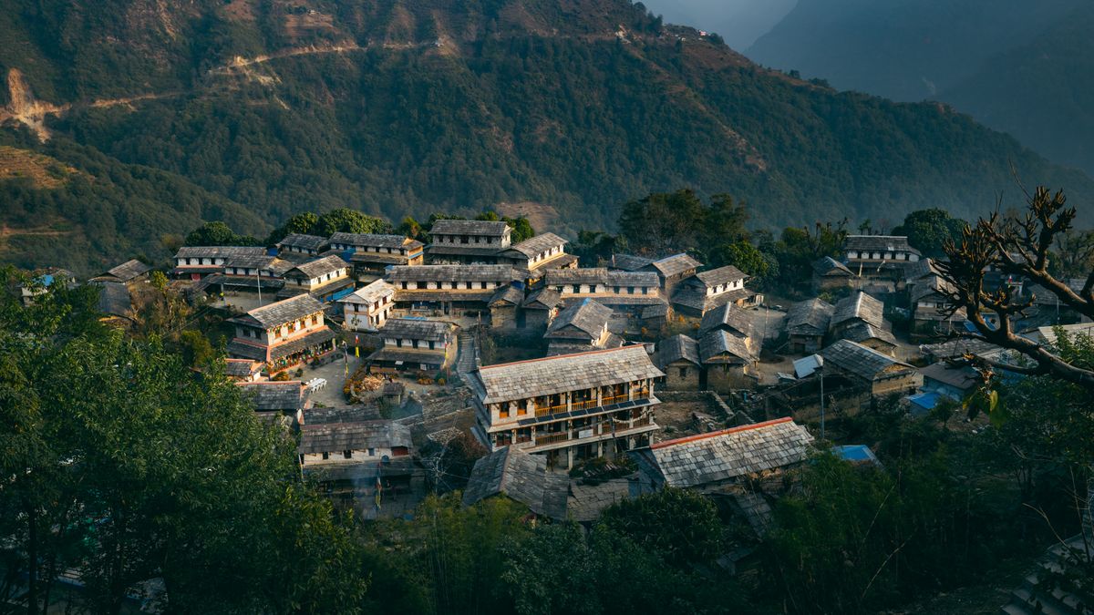 Aerial view of Ghandruk Village, Nepal